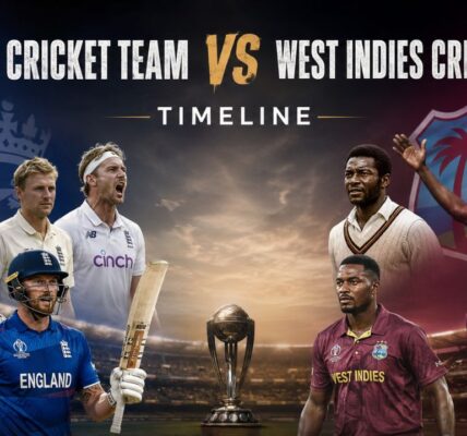 England Cricket Team vs West Indies Cricket Team Timeline