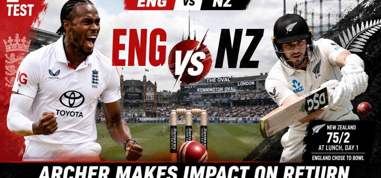 England Fight Back After Early Wobble to Keep New Zealand in Check on Day 1 of Second Test