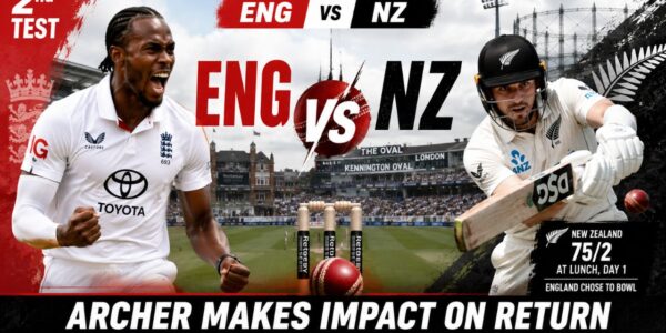 England Fight Back After Early Wobble to Keep New Zealand in Check on Day 1 of Second Test