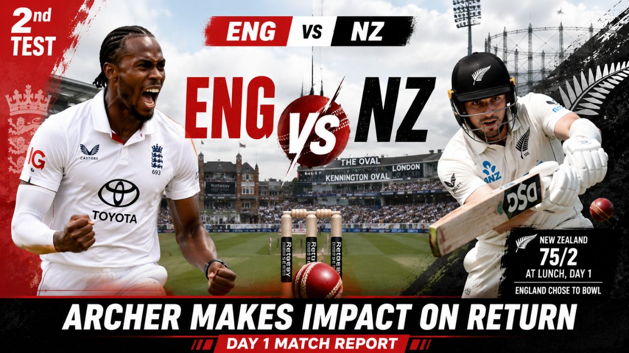 England Fight Back After Early Wobble to Keep New Zealand in Check on Day 1 of Second Test
