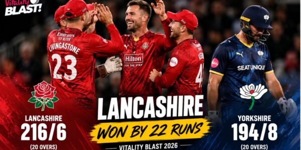 Lancashire Keep Blast Hopes Alive with 22-Run Roses Victory Over Yorkshire