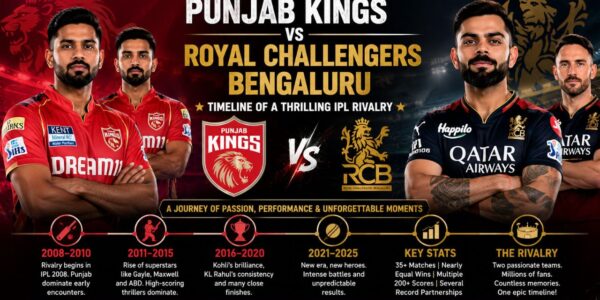 Punjab Kings vs Royal Challengers Bengaluru Timeline