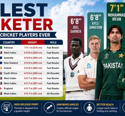Tallest Cricketer in the World (2026)