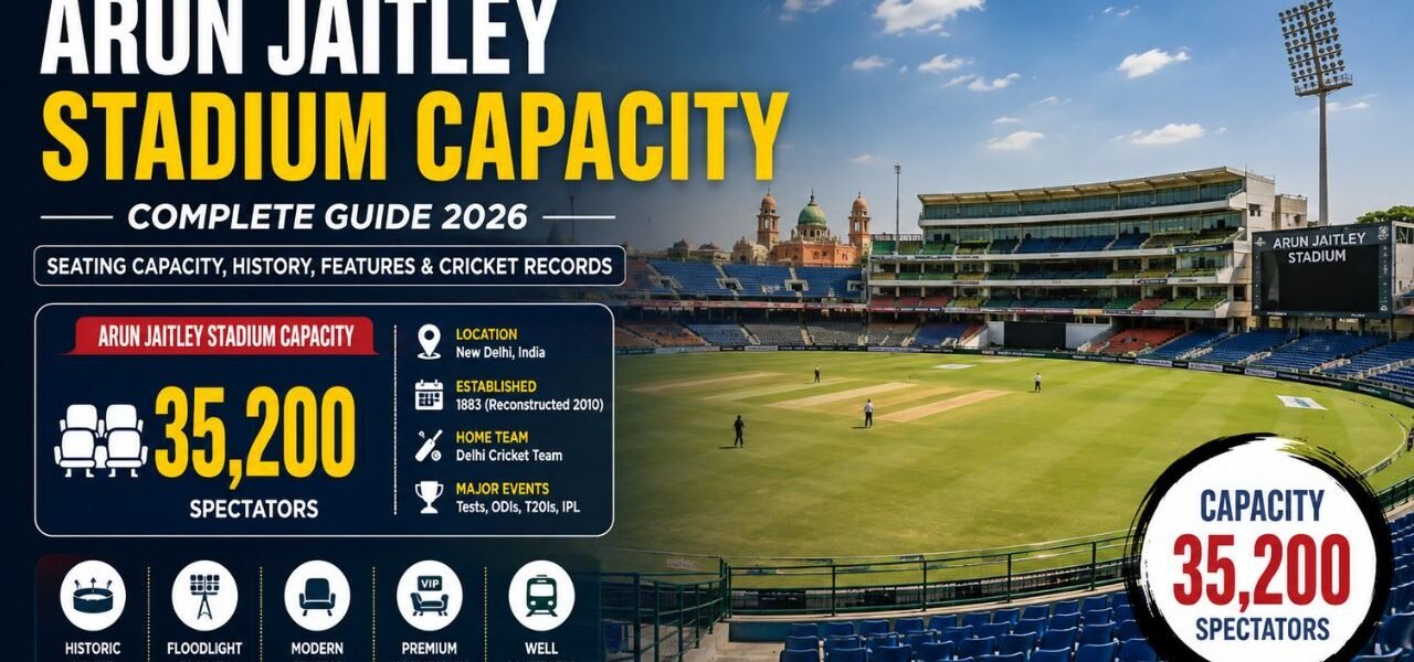 Arun Jaitley Stadium Capacity 2026