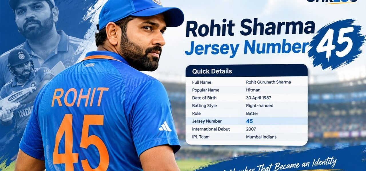 Rohit Sharma Jersey Number 45