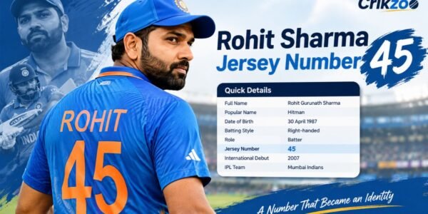Rohit Sharma Jersey Number 45