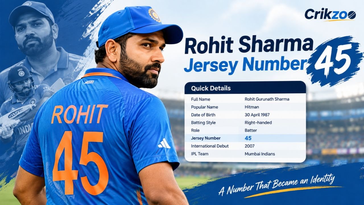 Rohit Sharma Jersey Number 45